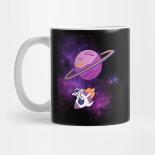 Astronaut on Rocket Mug